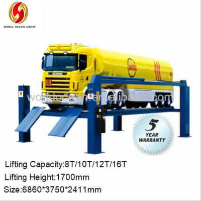 4 post bus lift, large vehicle lift with capacity 16 ton