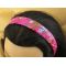 Fashion trendy teenager plastic flower fabric wrapped hairbands
