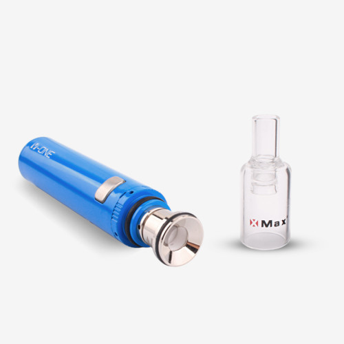 Portable wax vaporizer XMAX V-ONE BLUE quartz heating chamber vape pen