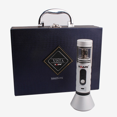 XVAPE VISTA concentrate vaporizer with quartz heating cup and glass bubbler