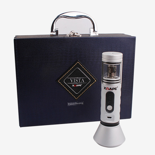 XVAPE VISTA concentrate vaporizer with quartz heating cup and glass bubbler