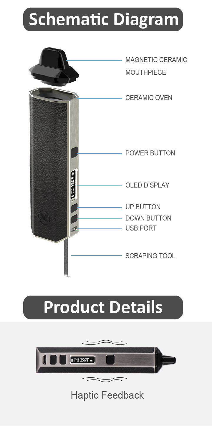 XVAPE ARIA in Atomic Orange Premium dry herb and concentrate VAPORIZER