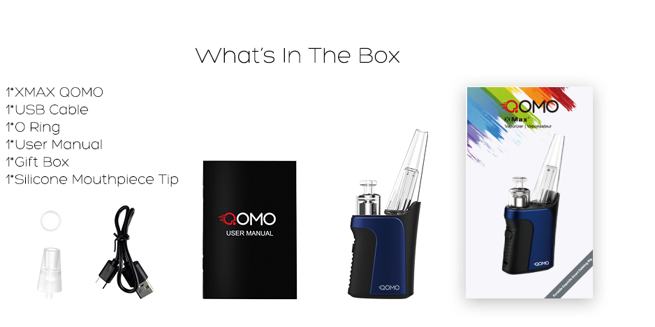 XMAX QOMO Portable Dab Rig in Black | XMAX - topgreen.com