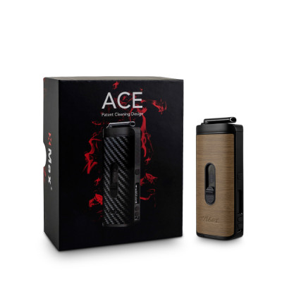 XMAX ACE herb and concentrate VAPORIZER with auto-cleaning function in wood