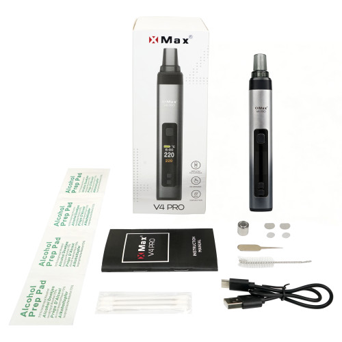 XMAX V4 PRO AIRFLOW ADJUSTABLE CONVECTION VAPORIZER IN SILVER