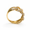 Pavé Curb Chain Diamond Ring in 18K Yellow Gold