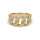 Pavé Curb Chain Diamond Ring in 18K Yellow Gold