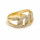 Pavé Curb Chain Diamond Ring in 18K Yellow Gold