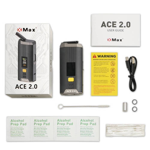 XMAX ACE2.0 PATENT DESIGN QUICK CLEAN CONDUCTION VAPORIZER IN BLACK