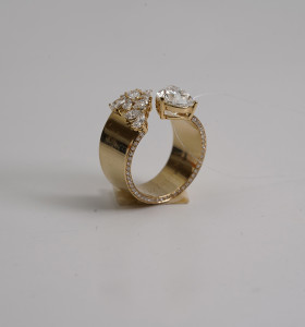 18K Yellow Gold Lab-Grown Diamond Ring