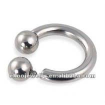 Body Jewelry Mixed Sizes 316L Surgical Steel Internally Threaded Horseshoe Lip Rings