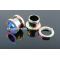 (Min. order $10) Steel Rainbow Titanium Anodized Flesh Tunnel 1.6mm-12mm Mixed Sizes Free Shipping Wholesale Body Piercing