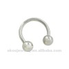 Basic Body Jewelry Steel Horseshoe Lip Rings 14 Gauge Circular Barbell With Ball Mixed Sizes