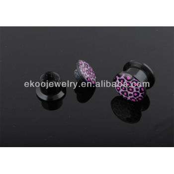 Black Acrylic Pink Leopard Skin Stash Screw Plug