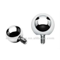 G23 Titanium Body Jewelry Highly Polished Titanium Dermal Anchor Top Internal Ball for Surface Anchor