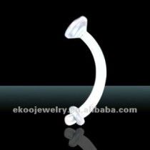Clear Banana Belly Ring Retainer Body Jewelry