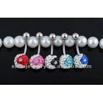 Multi Crystal Ying Yang Belly Ring Body Jewelry