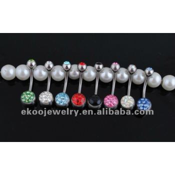 Multi Crystal Belly Ring Body Jewelry