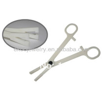 Disposable Piercing Forceps Pre-Sterilized Slotted Pennington Plastic Piercing Tool
