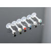 Cheap Body Jewelry Bioplastic Flexible Gem Labret Lip Piercing Assorted 6 Colors Free Shipping