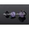 Body Piercing Black Acrylic Purple Leopard Skin Stash Screw Plug