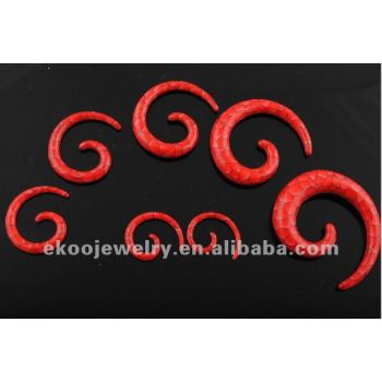 Printed Acrylic Spiral Expander Body Piercing Jewelry
