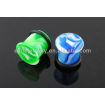 Acrylic Flared Marble Custom Ear Gauges Plugs