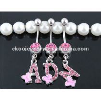 Letters A-Z Belly Ring Body Jewelry