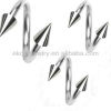 G23 Titanium Body Jewelry Highly Polished Titanium Spiral Twisters With Cone
