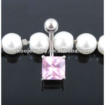Square Belly Ring Body Jewelry