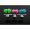 Glow in the dark Vibrating Tongue Rings Mixed Colors Vibrating Body Jewelry