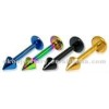 Body Jewelry 16 Gauge Titanium Anodized Spike Labret Lip Ring 1.2*8*3mm Mixed Colors