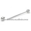 (Min. order $10) Free Shipping Wholesale Body Jewelry 316L Surgical Steel Internally Threaded Industrial Barbell 14 Gauge