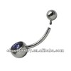 Wholesale Body Jewelry 316L Surgical Steel Navel Banana Internally Threaded Belly Button Rings
