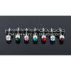 Body Piercing Surgical Steel Gem Earrings Mixed Colors Free Shipping Wholesale