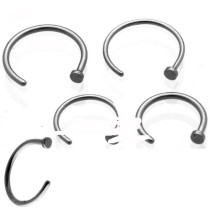 Body Jewelry Surgical Steel Nickel Free Nose Rings Nose Hoop Mixed Sizes