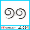316L Surgical Steel Black Titanium Anodized Spiral Ear Plug