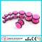 Neon Pink Cheater Plug with O-Rings Acrylic Fake Ear Plugs