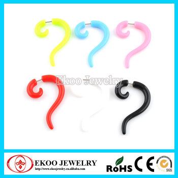 Solid Acrylic Spiral Fake Taper Fake Ear Stretcher