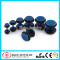 Blue Titanium Anodized Fake Plug with Rubber Ring Free Body Jewelry Sample