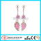 316L Surgical Steel 2 Pieces Lesbian CZ Dangle Best Friend Belly Ring