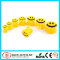 Yellow Smiley Logo Flexible Silicone Ear Pulgs