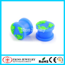 High Quality Map of the World Logo Body Jewelry Silicone Plug