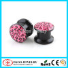 Acrylic Pink Leopard Skin Ear Plug Stash Screw Plug