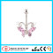 Surgical Steel Buttetfly CZ Free Belly Button Ring