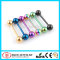 Titanium Anodized over 316L Surgical Steel Tongue Barbell