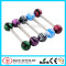 316L Surgical Steel Barbell with Wonderful Stripes UV Ball Tongue Bars