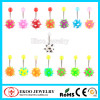 Silicone Downy Ball Belly Ring Piercing Body Jewelry