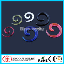 Body Jewelry Acrylic Spiral Ear Stretchers