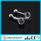 316L Surgical Steel Clear Crystal Ball Top on Rainbow Anodized Plate Cartilage Piercing Earrings